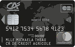 Carte Crédit Agricole Mastercard Wolrd Elite