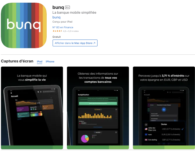 Application Bunq